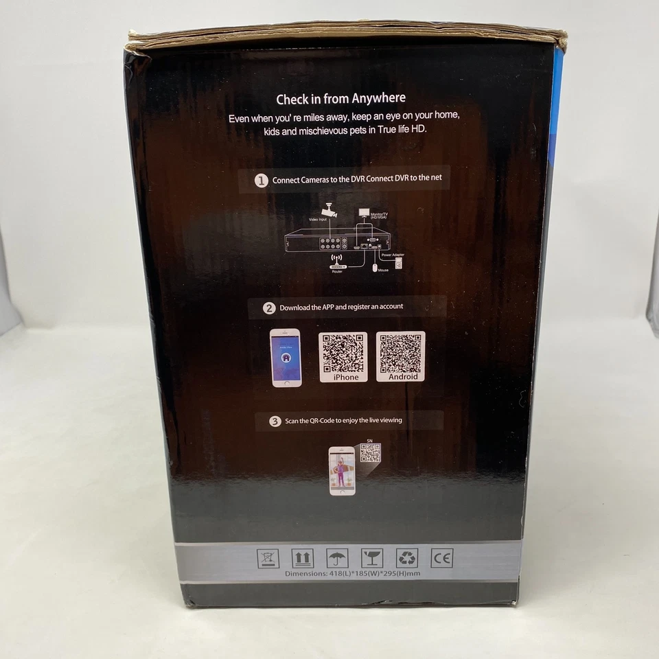 ANNKE DN81R DC12V 8-channel NVR system w/ 4 C11BX cameras - NO HDD - Image 2 of 4