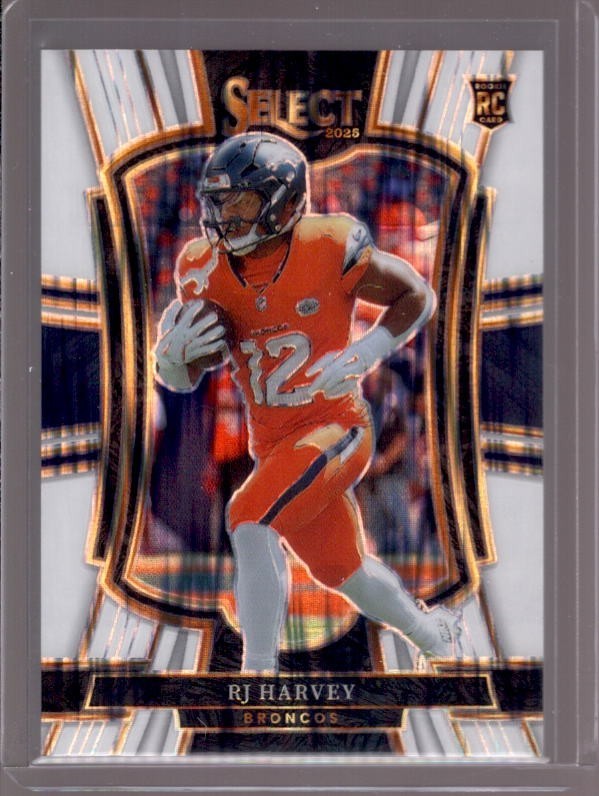 RJ HARVEY 2025 Panini Select #110 White Prizm Shock Rookie RC #544/799