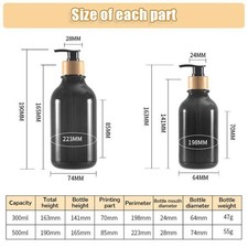 Bathroom Accessories Plastic Material Refillable 300ml Capacity 500ml Capacity