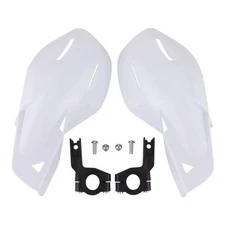 7/8" Handlebar Hand Guards Protector for Motocross Pit Dirt Bike ATV White