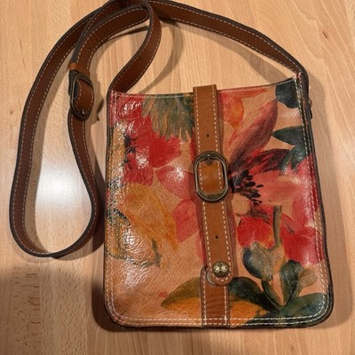 PATRICIA NASH Crossbody Bag Floral 100% Leather Venezia Pouch Bohemian Purse
