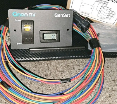 #ad REMOTE GAS START SWITCH PANEL ONAN SILENT HOUR METER W 25#x27; HARNESS 8PIN PLUG $139.87