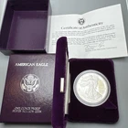 RARE 1990-S PROOF American 1 TROY OZ Silver Eagle One Dollar Coin
