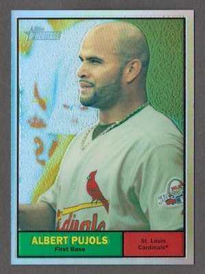 ALBERT PUJOLS 2010 Topps Heritage CHROME REFRACTOR #C1 #328/561 Cardinals Ref
