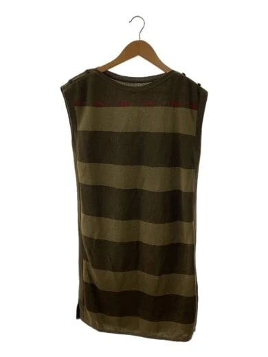 Christian Dior Vintage Dior Abito senza maniche GRATIS Cotone KHK Righe