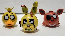 2016 FNAF Mymoji Lot Foxy Chica Springtrap Five Nights at Freddy's 3 Heads