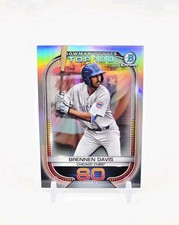 2021 Bowman Chrome Bowman Scouts Top 100 Refractor Brennen Davis No. BTP-80