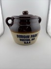 Vintage Durgin Park Boston MA Stoneware Sugar Bowl Crock w Lid Brown Drip — photo 1