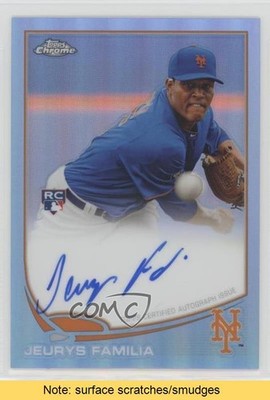 2013 Topps Chrome Blue Refractor Rookie /199 Jeurys Familia #59 Auto RC READ 0af