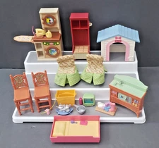LOT Fisher Price Loving Family Dream Dollhouse Furniture Laundry Kitchen Island