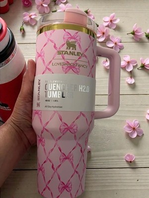 Stanley 1913 x Love Shack Fancy Baby Bow Pink Peppermint 40oz Holiday  Quencher. | eBay