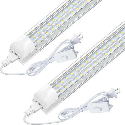 CNSUNWAY Led Shop Lights 4FT, D Shape LED Light 50W 7500LM 6500K Daylight White,