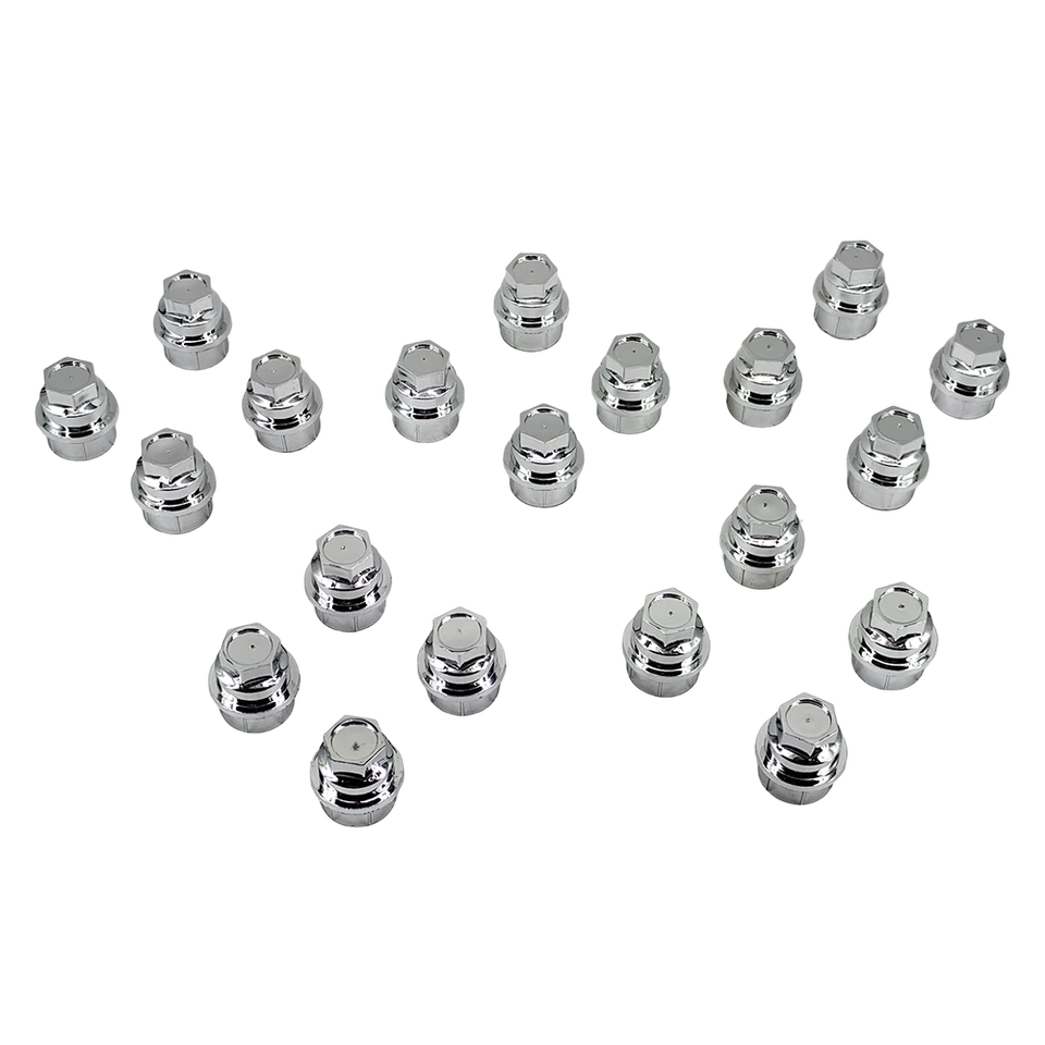 20pcs Fit For CHEVY GMC SILVERADO 1500 2500 TRUCK CHROME LUG NUT COVERS CAPS Foto 3 de 4