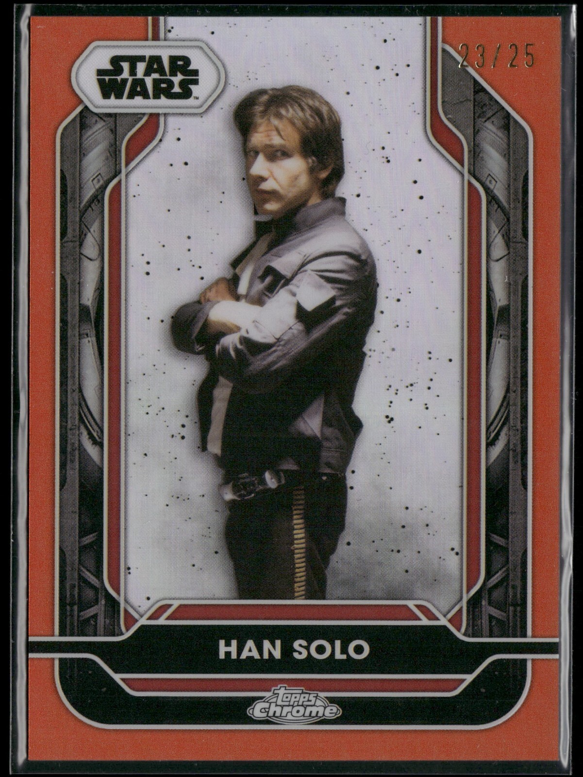 Star Wars Topps Chrome 2024 Card Costco Super Orange /25 Han Solo