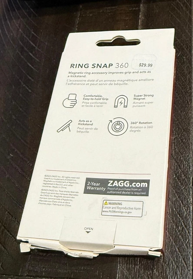 Gear4 Ring Snap 360 sujeción segura con soporte para MagSafe - negro Foto 2 de 2