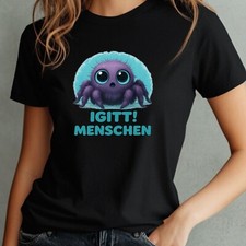 Funshirt Spinne mit Ekelblick – „Igitt, Menschen!“ Humor Shirt