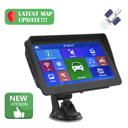 7" GPS Navegación 3D 8GB Auto Navegador Pantalla Táctil FM Coche Camión Mapas de la UE - Imagen 1 de 21