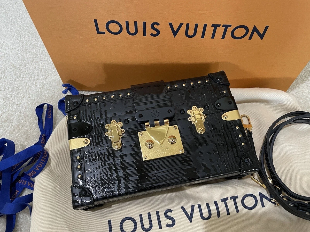 LOUIS VUITTON LV x YK Petite Malle Taurillon Leather Painted Dots Black  M21621 | eBay