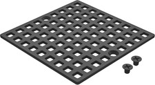 4" Matte Black Shower Drain Cover - Square Floor Drain Cover Replacement - Hair