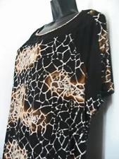 ATELIER 29 WOMAN Over-the-Head Animal Print  Top - 2X