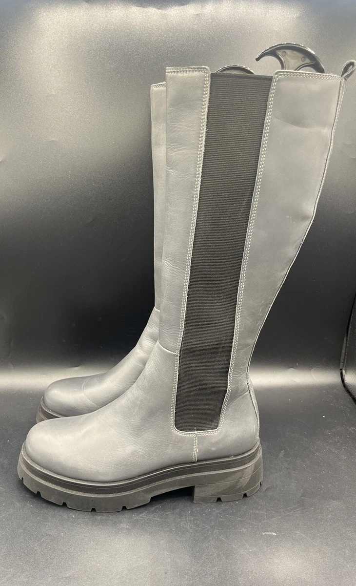 Dune grey knee 2025 high boots