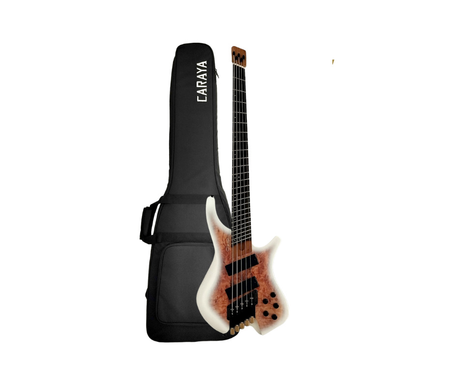 5 String Headless Electric Bass Guitar-Multi-Scale Neck,Sleek Design Lightweight