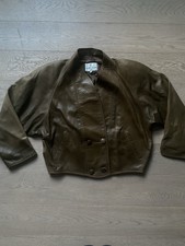 Leather Boxy Kimono Style Jacket