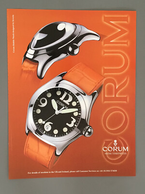 Corum Watch 2000 Vintage Magazine Print ad Fashion po30