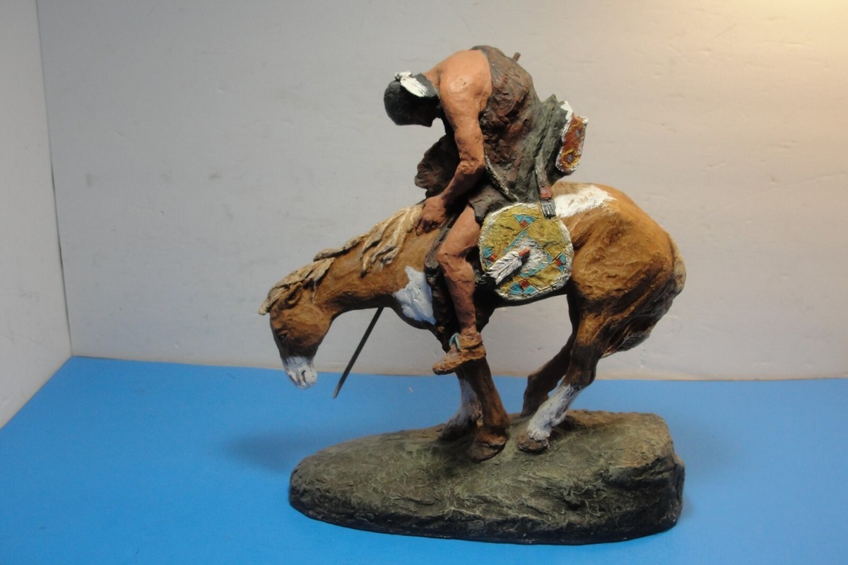 アンティーク雑貨 MONFORT ORIGINALWESTERN SCULPTURE Daniel Monfort Western Original Sculpture Native The End of The