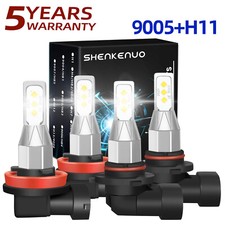 9005+H11 LED Headlight Kit High/Low Beam 6000K for Lexus IS250 2005-2012