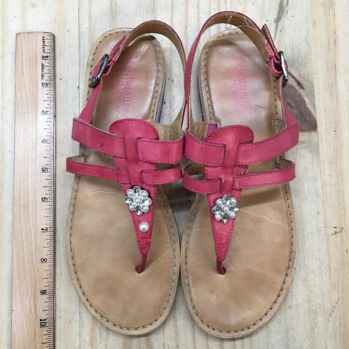 Naturalizer Sandals Womens 8 M Alka Slingback Thong Pink Leather Buckle Strap - Picture 6 of 16