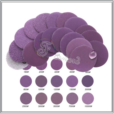 1 Inch Sandpaper Hook&Loop Wet&Dry Sanding Discs Pads Waterproof Grit 60-10000