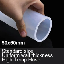 Food Grade Silicone Tube High Temp Tubing Clear Soft Flexible Hose Dia 50x60mm