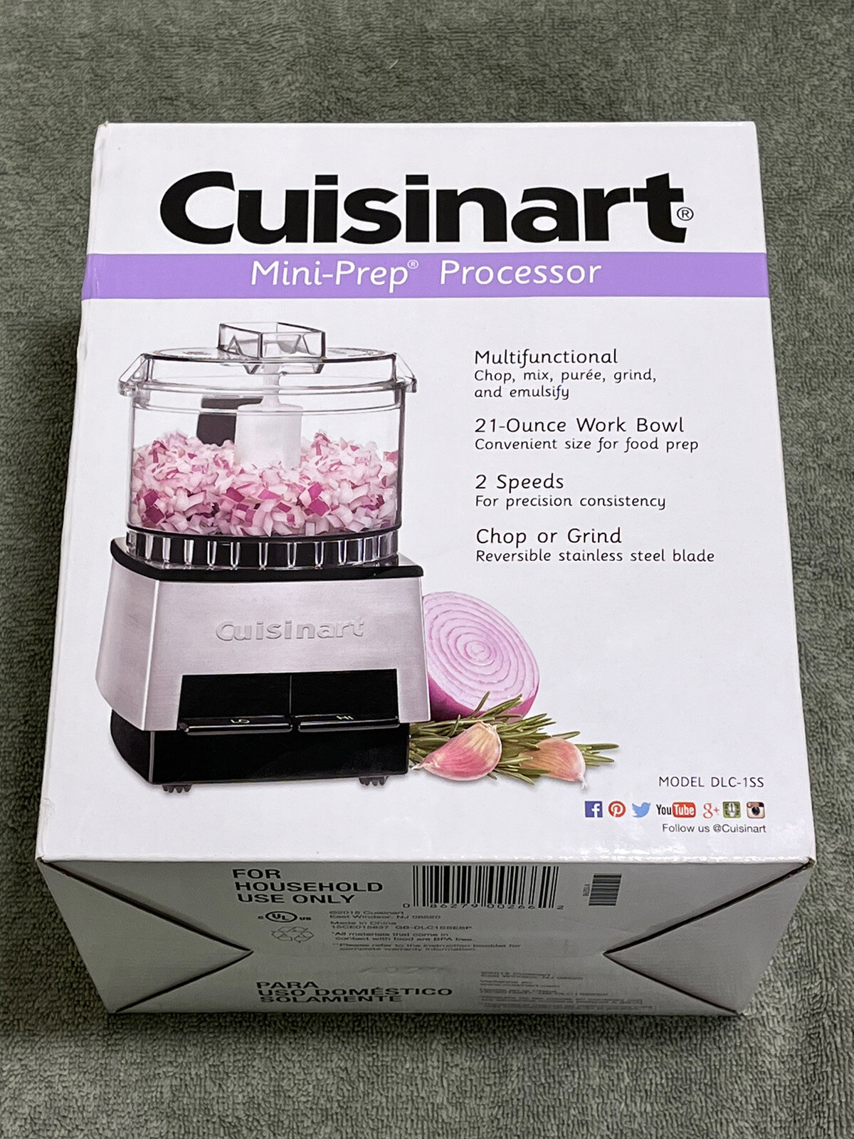 NIB Cuisinart DLC1SS MiniPrep Processor Multi Function Brushed