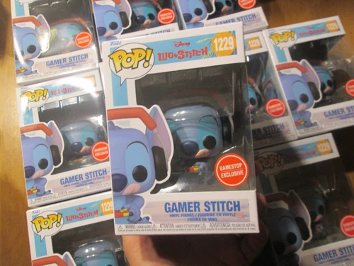 FUNKO POP DISNEY LILO & STITCH GAMER STITCH # 1229 EXCLUSIVE  GAMESTOP
