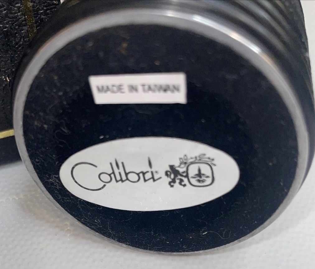 Vintage Colibri Silver Table Lighter and Box- Chrome Piston w/rubber rings-Works