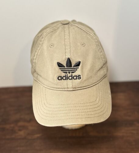 Adidas Women's Originals Relaxed Strapback Cap Hat OSFM Soft Feel Tan