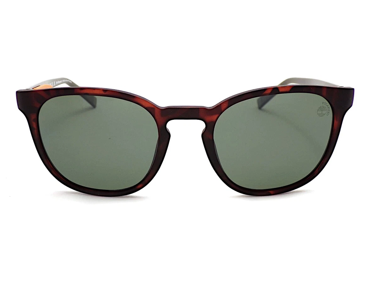 Timberland Polarized Sunglasses Dark Brown Tortoise/ Dark Green Lens TB9274 52H