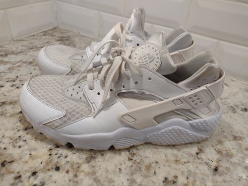 Scarpe da corsa Nike Huarache Triple bianche taglia 10,5 318429-111 retrò 2016 Stussy - Foto 3 di 7