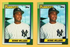 (2) 1990 Topps #701 Bernie Williams RC Rookie - New York Yankees