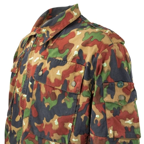 Swiss Alpenflage M83 Camo Lightweight Combat Jacket Size L, Grade 1 Ex,free ship image 3