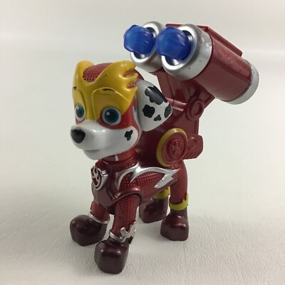 Paw Patrol Mighty Pup Super Paws Marshall Squeeze Leg Action Figure Spin Master