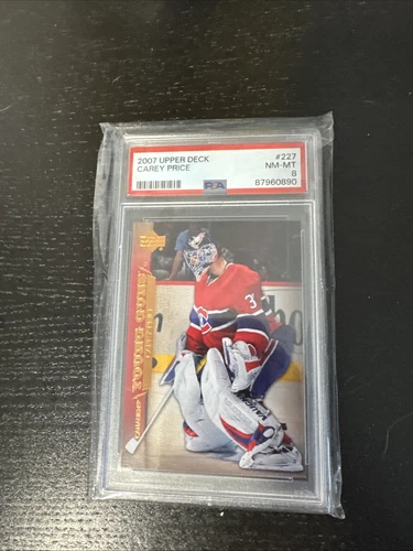 Carey Price 2007-08 Upper Deck Young Guns Rookie Card PSA 8