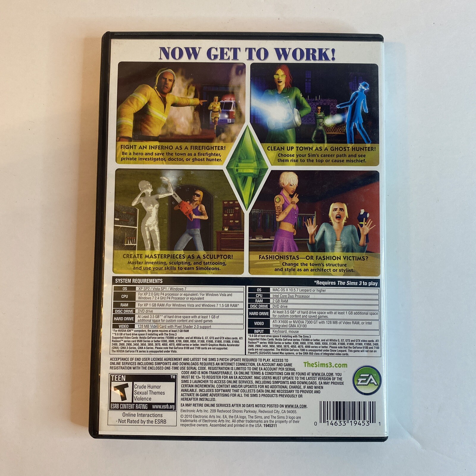 Sims 3: Ambitions Expansion Pack (Windows/Mac: Mac and Windows, 2010 ...