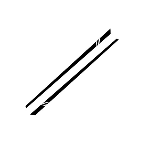 1Pair Car Side Skirt Racing Stripes Vinyl Door Decal Sticker Accessories 220cm - Picture 12 of 12