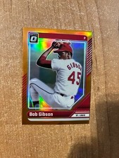 2024 Donruss Baseball - Bob Gibson - #33 Orange Chrome Optic Prizm /199