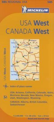 Michelin USA: West, Canada: West Map 585; Maps/Region- map, 2067175254, Michelin