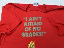 Vintage 1980s Teacher Gradebook Gradebusters Attendance Record T-Shirt, XL NEW