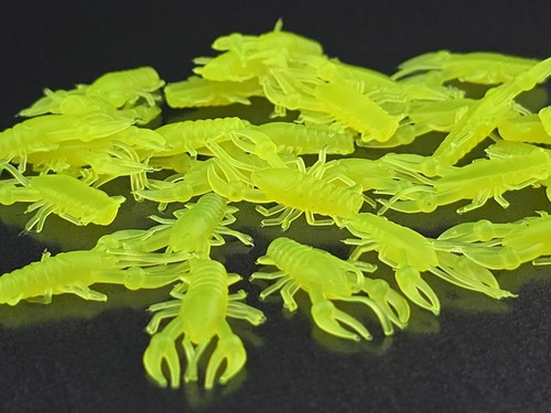 (30) 1" MINI CRAW "Chartreuse" Crappie Panfish Jig Señuelo de Plástico Suave - Imagen 2 de 2