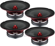 4x DS18 PRO-X8.4BM 8″ Midrange Bullet Speaker 2200 Watt 4-ohm Car Mid Bass Range